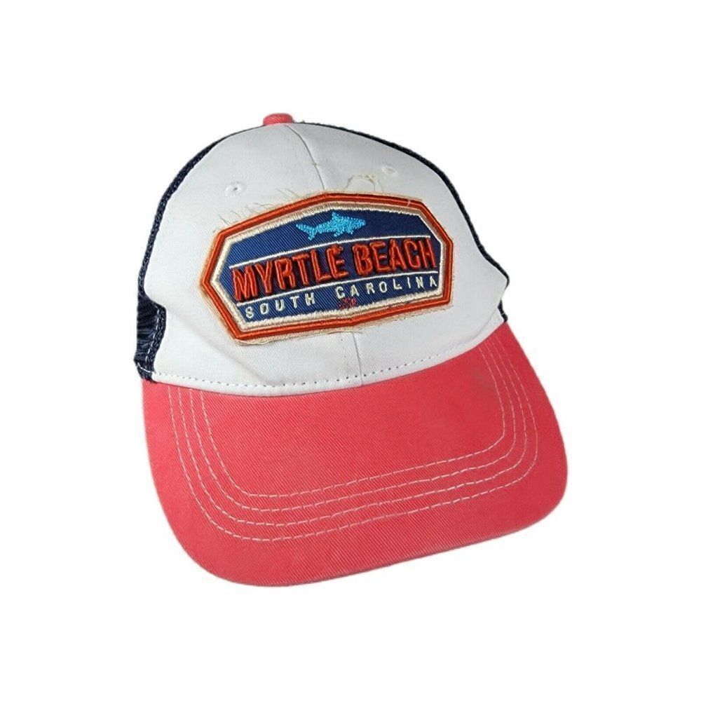 Vintage Trucker Hat Snapback Mesh Myrtle Beach South Carolina Souvenir Cap Surf